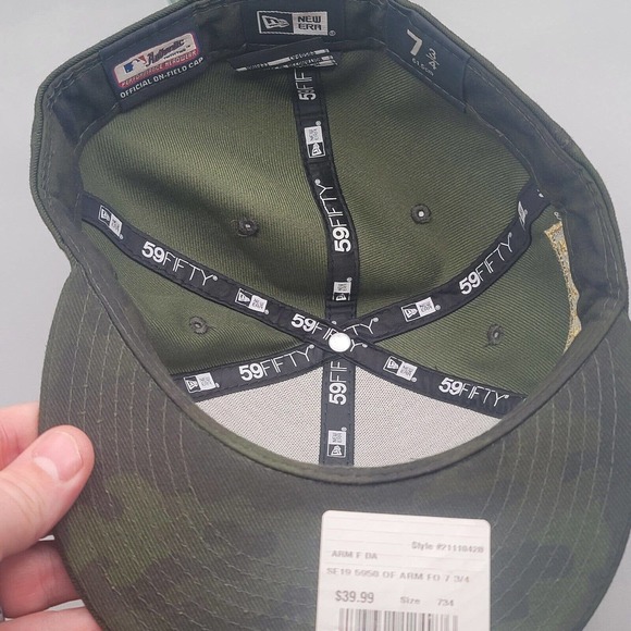 Texas Rangers New Era 59Fifty Armed Forces Day Collection Fitted Hat Size 7 3/4 - Picture 10 of 13